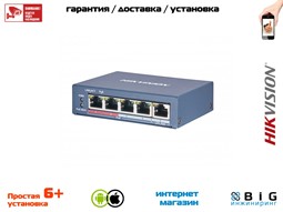 № 100370 Купить Неуправляемый PoE-коммутатор DS-3E0105P-E(B) Волгоград